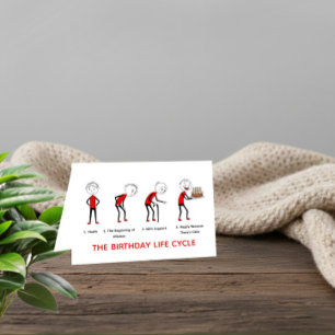 Festividades Cartão de Aniversário Divertido do Ciclo de Vida
