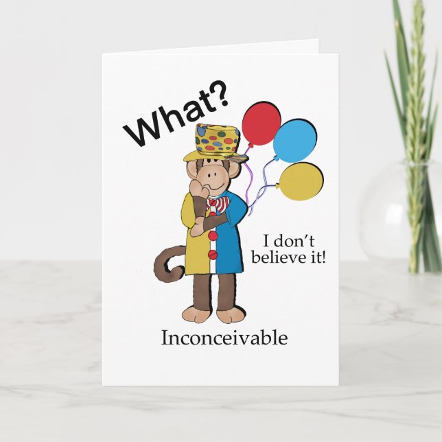 Festividades Cartão de Aniversário do Macaco em Envelhecimento (Frente)