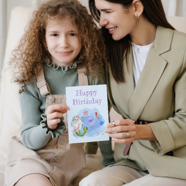 Festividades Cartão de Aniversário do Mercat Light Blue cat (Criador carregado)