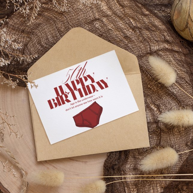 Festividades Cartão de aniversário do Red Adult Idade é como ro (Criador carregado)