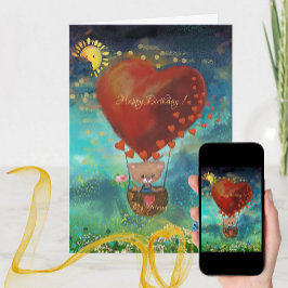 Festividades Cartão de Aniversário do Ursinho de Pelúcia