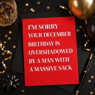 Festividades Cartão de aniversário engraçado de dezembro para m