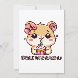 Festividades Cartão de Aniversário Engraçado - Des de Hamster B