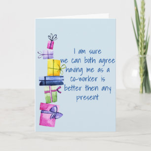 Festividades Cartão de Aniversário Engraçado para Colega de Tra