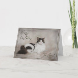 Festividades Cartão de Aniversário "Feliz Aniversário Gato"