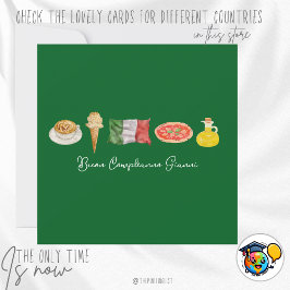 Festividades Cartão de Aniversário Feliz Italiano, Cartão Buon 