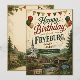 Festividades Cartão de Aniversário Fryeburg Maine