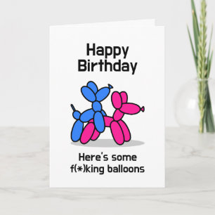 Festividades Cartão de Aniversário Funny Balloons
