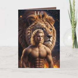 Festividades Cartão de Aniversário Leo Male
