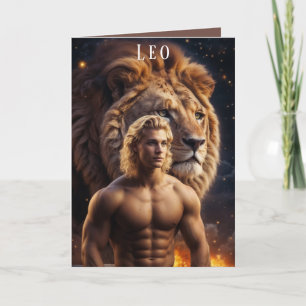 Festividades Cartão de Aniversário Leo Male