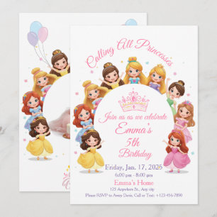 Festividades Cartão de Aniversário Mágico da Princesa Disney pa