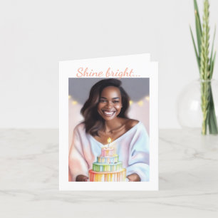 Festividades Cartão de Aniversário Mágico Melanin - Ela