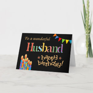 Festividades Cartão de aniversário para o marido, a estamenha