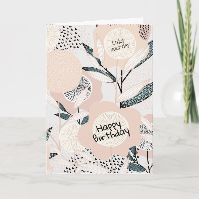 Festividades Cartão de Aniversário Personalizado (Frente)