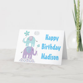 Festividades Cartão de Aniversário Personalizado - Altura Perma