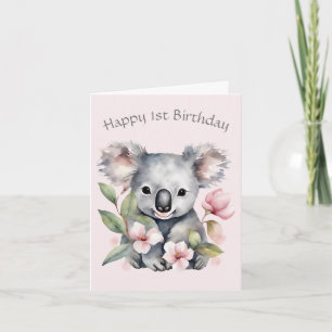 Festividades Cartão de aniversário personalizado de coala