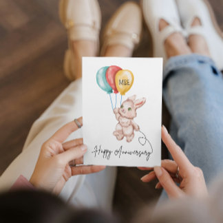 Festividades Cartão de Aniversário Personalizado de Coelhinha d