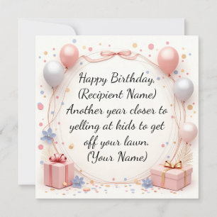 Festividades Cartão de Aniversário Personalizado Elegante - Nom
