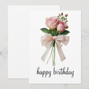 Festividades Cartão de aniversário romântico floral feliz