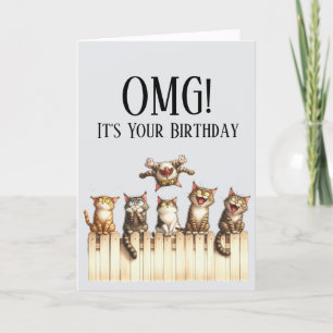 Festividades Cartão de Aniversário Tema Gatinho Fofo