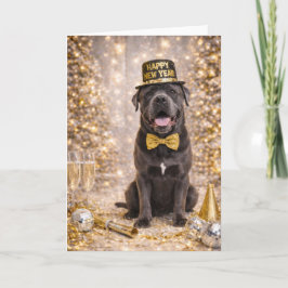 Festividades Cartão de Ano Novo Cane Corso – Cachorro de Feliz
