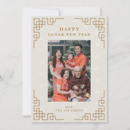 Festividades Cartão de Ano Novo Chinês Lunar de Foto da Família