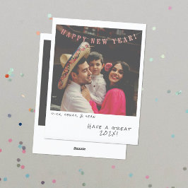 Festividades Cartão de Ano Novo de Fotografia Instantânea Nostá