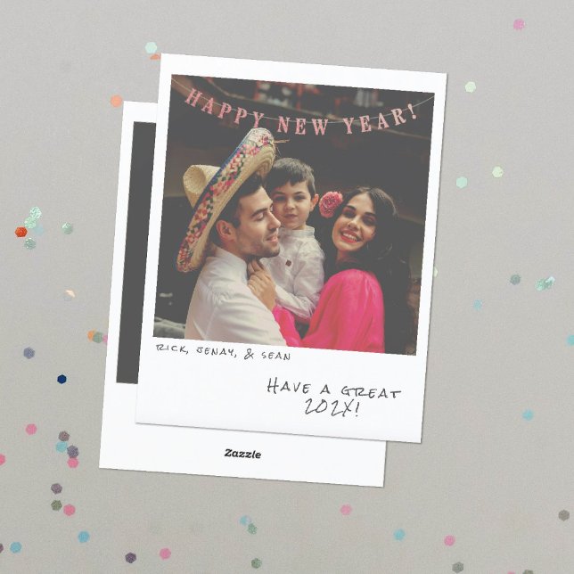 Festividades Cartão de Ano Novo de Fotografia Instantânea Nostá (Criador carregado)