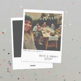 Festividades Cartão de Ano Novo de Fotografia Instantânea Nostá