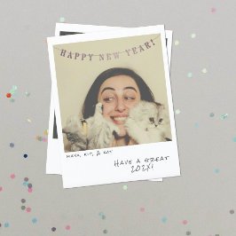 Festividades Cartão de Ano Novo de Fotografia Instantânea Nostá