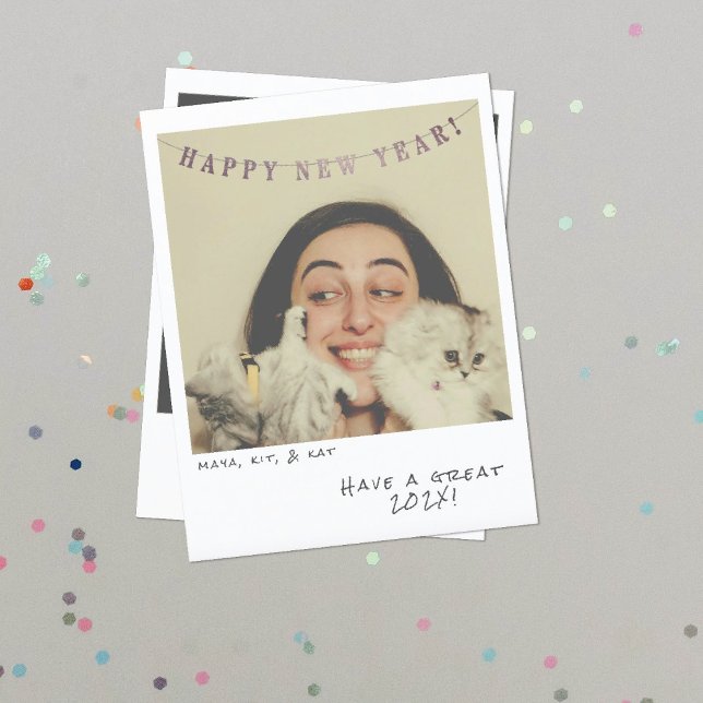 Festividades Cartão de Ano Novo de Fotografia Instantânea Nostá (Criador carregado)