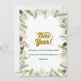 Festividades Cartão de Ano Novo | Design Minimalista Moderno