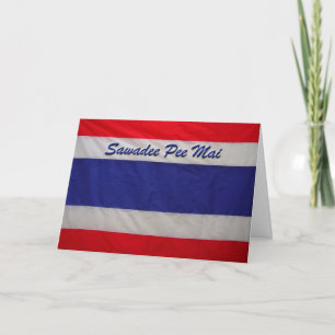 Festividades Cartão de Ano Novo Sawadee Pee Mai-Thai