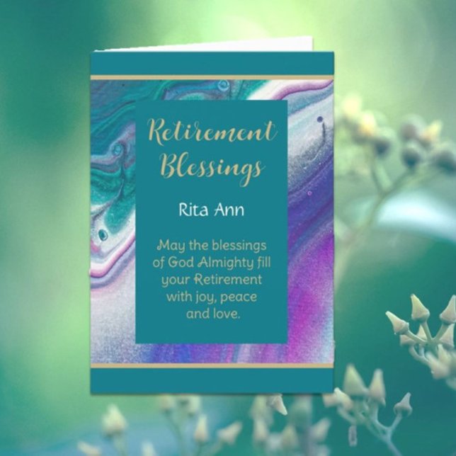 Festividades Cartão de aposentação cristão tocante (Criador carregado)