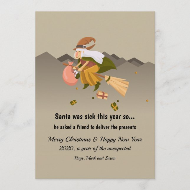 Festividades Cartão de apresentação de Natal para bruxas (Frente)