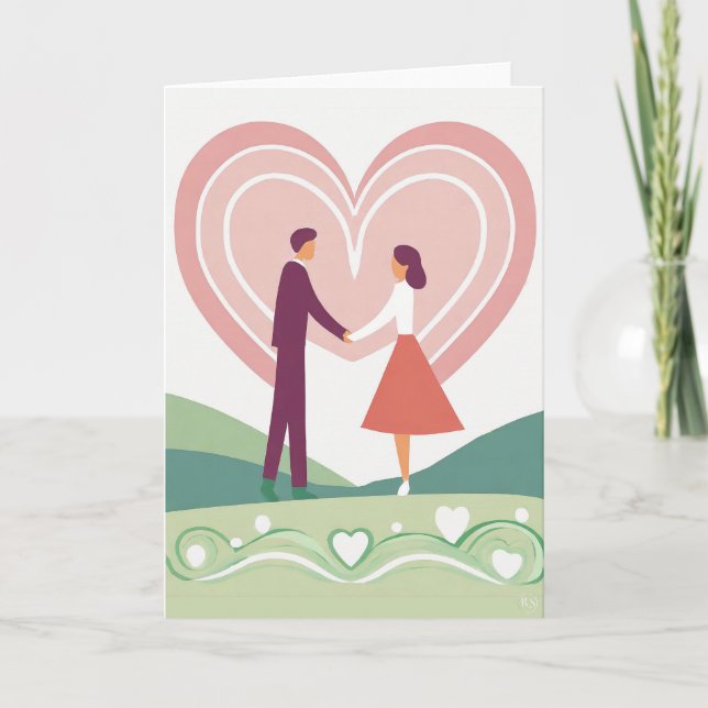 Festividades Cartão de Arte do Dia dos Namorados (Frente)