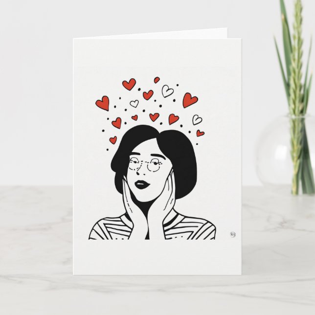 Festividades Cartão de Arte do Dia dos Namorados (Frente)