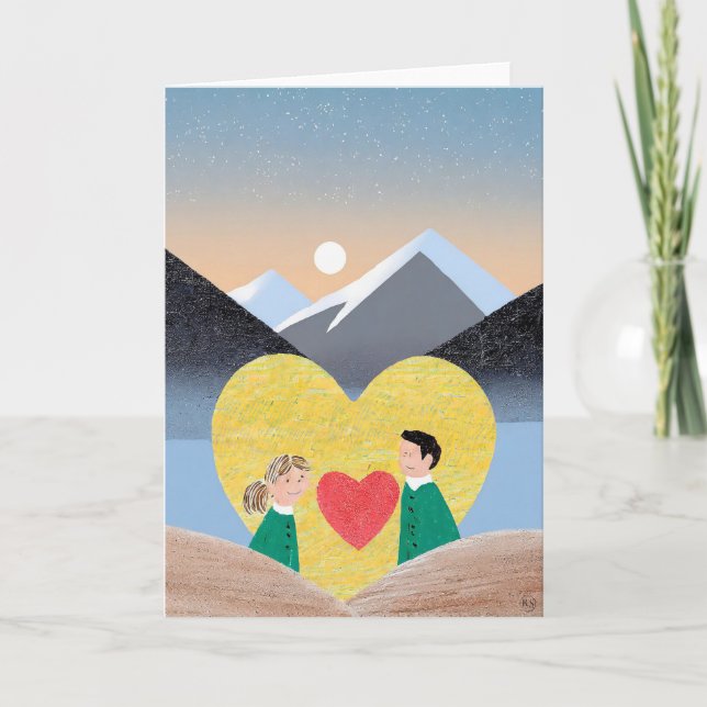 Festividades Cartão de Arte do Dia dos Namorados (Frente)