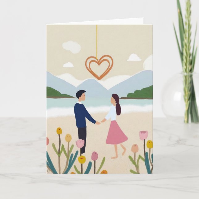 Festividades Cartão de Arte do Dia dos Namorados (Frente)