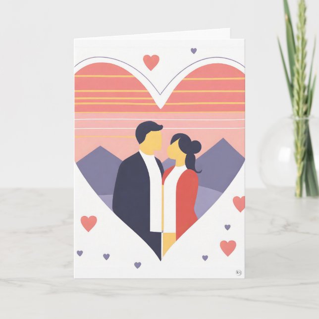 Festividades Cartão de Arte do Dia dos Namorados (Frente)