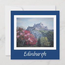 Festividades Cartão de arte fino do Castelo Edinburgh por Pola.