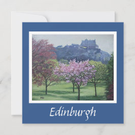 Festividades Cartão de arte fino do Castelo Edinburgh por Pola.