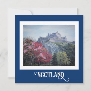 Festividades Cartão de arte fino do Castelo Edinburgh por Pola.