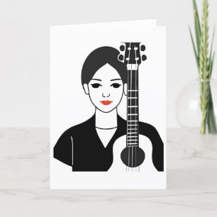 Festividades Cartão de Arte Guitarista