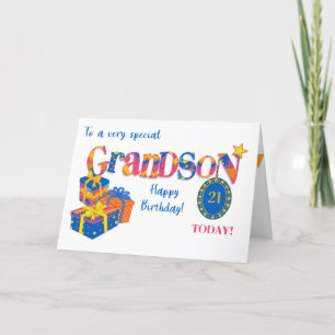 Festividades Cartão de Arte Word de Avô de Idade Personalizad