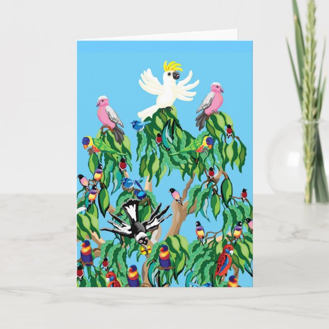 Festividades Cartão de árvore de Natal australiano (Frente)