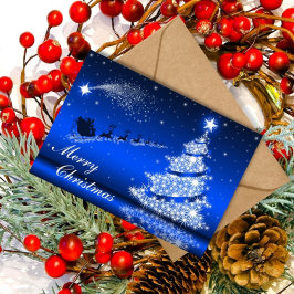 Festividades Cartão de Árvore de Natal com Espumantes Metálicos