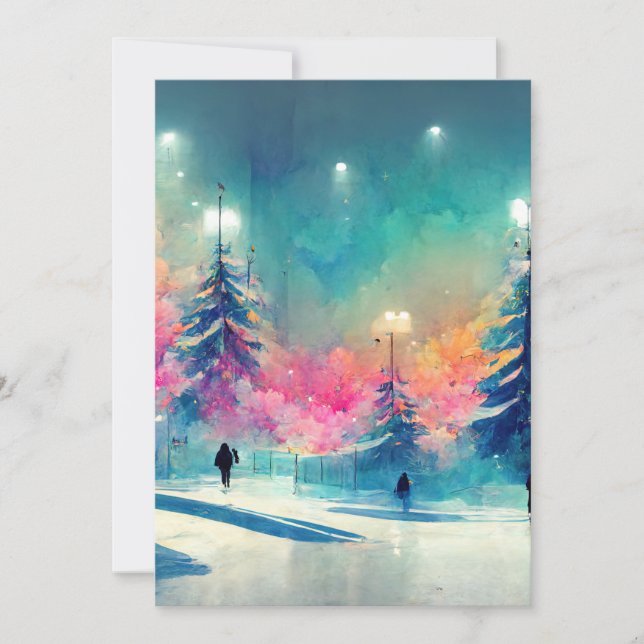 Festividades Cartão de árvore de Natal decorado com Feliz Natal (Frente)