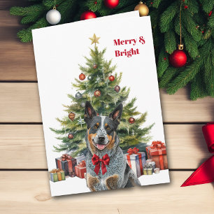 Festividades Cartão de árvore de Natal do Cão de Gado Australia