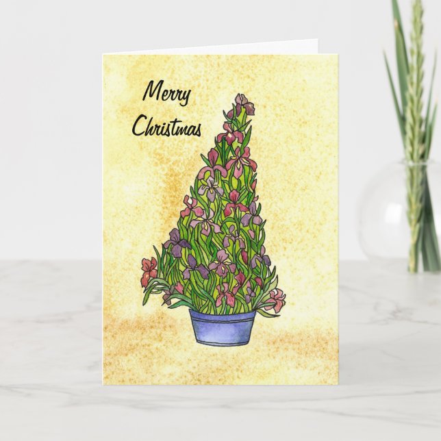 Festividades Cartão de Árvore de Natal Iris (Frente)